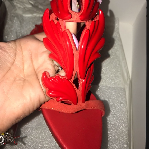 Red Giuseppe Modena heels - Picture 4 of 5